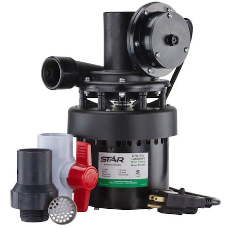 Zoeller Star Water Systems 1/3 HP 1320 gph Thermoplastic Diaphragm Switch Top AC Sink Pump System STL001